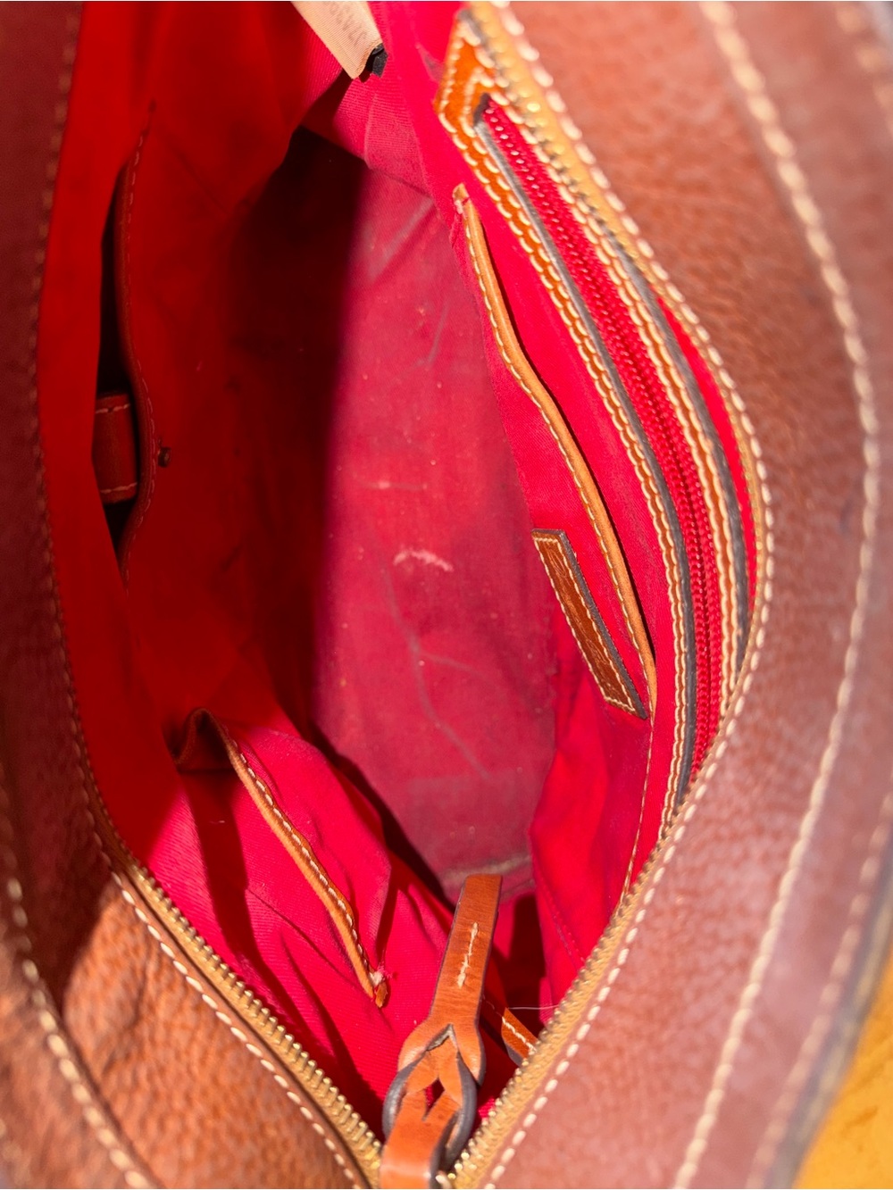 Dooney & Bourke Brown Pebbled Leather Tote - Picture 5 of 7